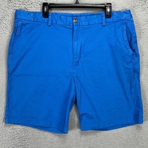 Vineyard Vines Adult Mens Khaki Shorts 40 Blue Casual Flat Front Stretch Pockets